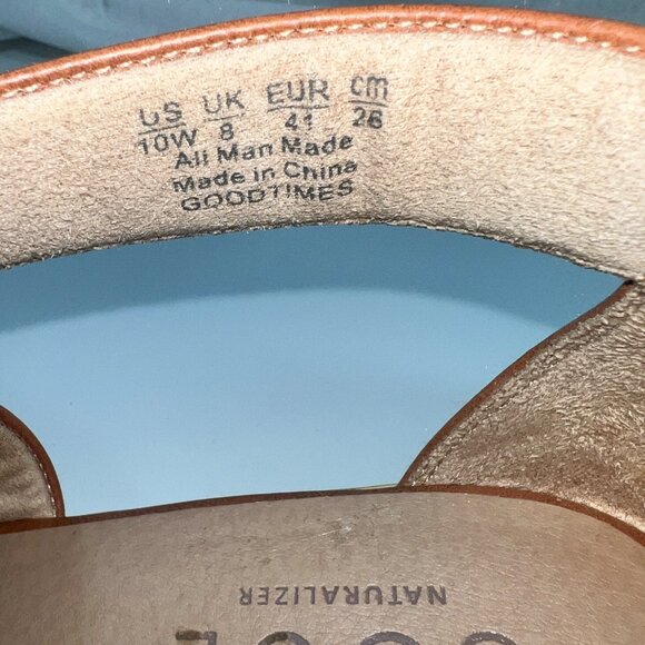 Soul Naturalizer Brown Sandal Wedges White Sole w/ Cork Womens Size 10W - Picture 11 of 15